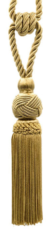 DÉCOPRO Elegant Medium-Sized Chainette Tassel Tieback, Turkish Knot Design - Ideal for Curtains and Draperies, Tassel Length 6