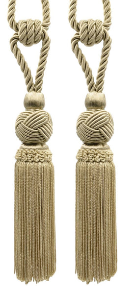 DÉCOPRO Elegant Medium-Sized Chainette Tassel Tieback, Turkish Knot Design - Ideal for Curtains and Draperies, Tassel Length 6