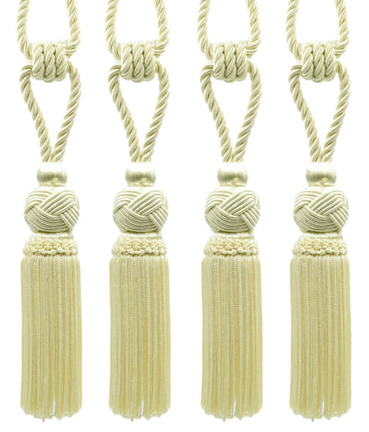 DÉCOPRO Elegant Medium-Sized Chainette Tassel Tieback, Turkish Knot Design - Ideal for Curtains and Draperies, Tassel Length 6