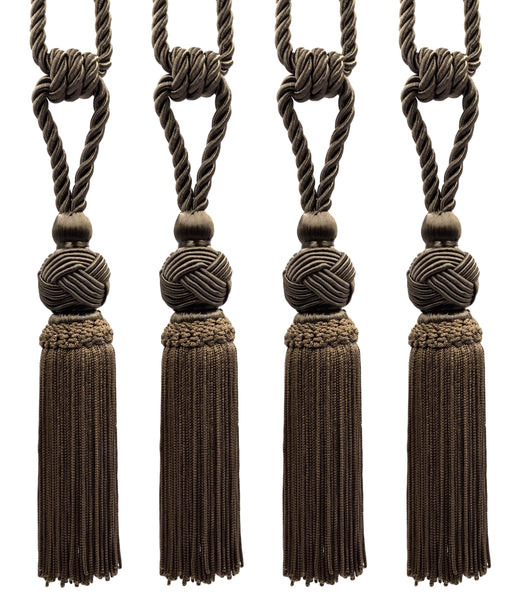 DÉCOPRO Elegant Medium-Sized Chainette Tassel Tieback, Turkish Knot Design - Ideal for Curtains and Draperies, Tassel Length 6