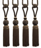 DÉCOPRO Elegant Medium-Sized Chainette Tassel Tieback, Turkish Knot Design - Ideal for Curtains and Draperies, Tassel Length 6