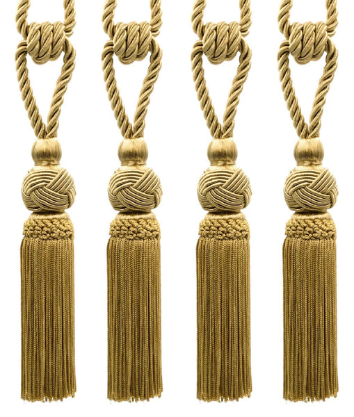 DÉCOPRO Elegant Medium-Sized Chainette Tassel Tieback, Turkish Knot Design - Ideal for Curtains and Draperies, Tassel Length 6