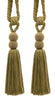 DÉCOPRO Contemporary, Modern Curtain & Drapery Tassel Tieback - Double Ball Design, Tassel Length 9 1/2