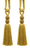 DÉCOPRO Contemporary, Modern Curtain & Drapery Tassel Tieback - Double Ball Design, Tassel Length 9 1/2
