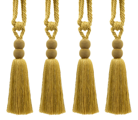 DÉCOPRO Contemporary, Modern Curtain & Drapery Tassel Tieback - Double Ball Design, Tassel Length 9 1/2