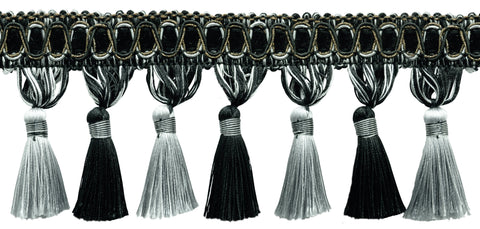 18'' Inch Long Fringe Black Chainette Fringe Price per Yard 