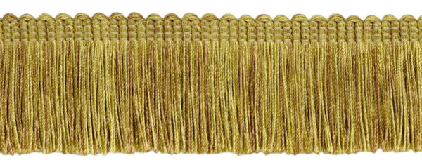 Romanesque Gold, Light Brown, Light Olive Green Duke Collection Brush Fringe Trim / 2