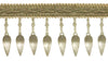 Beige, Olive Green, Champagne BAROQUE COLL. 3 inch BEADED FRINGE Style# B78B Color: WINTER MEADOW - 6939 (Sold by The Yard)