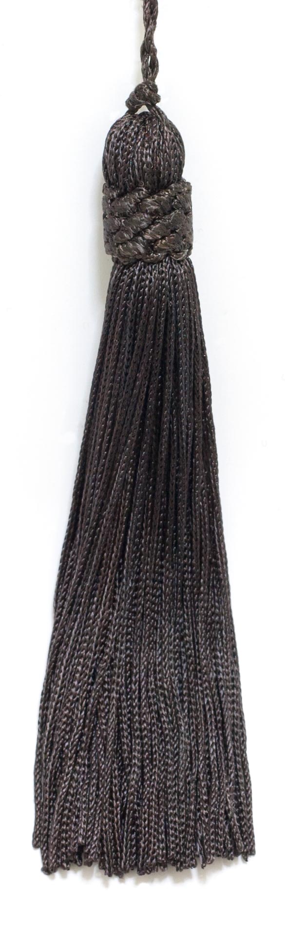 Set of 10 Brown Crown Head Chainette Tassel, 5.5 Inch Long with 1 Inch Loop, Basic Trim Collection Style# CT055 Color: Brown - D3 - DecoPro