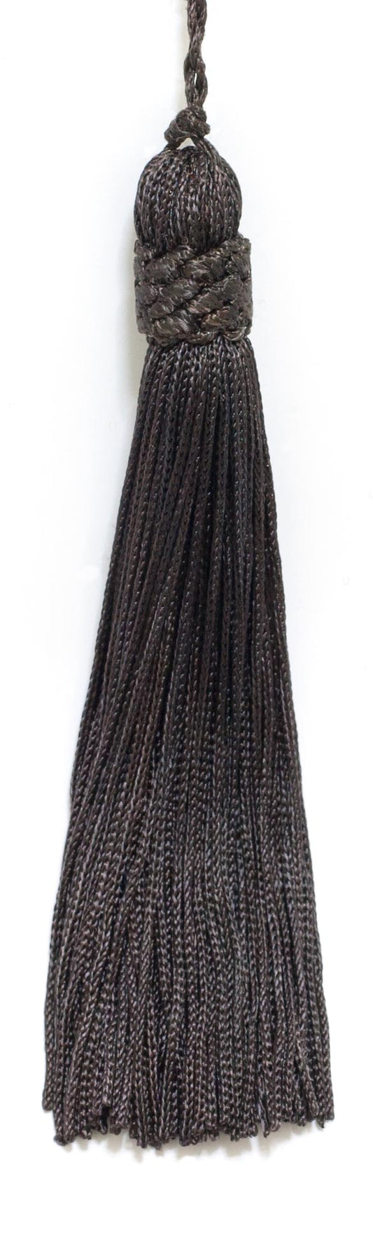 Set of 10 Brown Crown Head Chainette Tassel, 5.5 Inch Long with 1 Inch Loop, Basic Trim Collection Style# CT055 Color: Brown - D3 - DecoPro