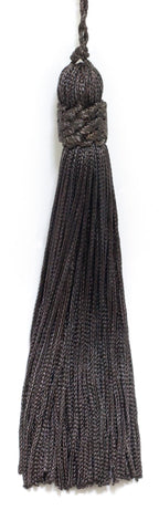 Set of 10 Brown Crown Head Chainette Tassel, 5.5 Inch Long with 1 Inch Loop, Basic Trim Collection Style# CT055 Color: Brown - D3