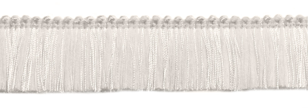 White, 1 3/4 inch Basic Trim Brush Fringe Style#0175SB Color: White - A1 (Sold by The Yard)