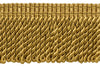 3 inch Long Gold Bullion Fringe Trim with Decorative Gimp Design / Basic Trim Collection / Style# BFS3-WVN (22042) Color: C4 / Sold by the Yard