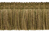 Veranda Collection 3 inch Brush Fringe Trim / Artichoke Green, Medium Gold / Style#: 0300VB / Color: Olive Grove - VNT15 / Sold by the Yard