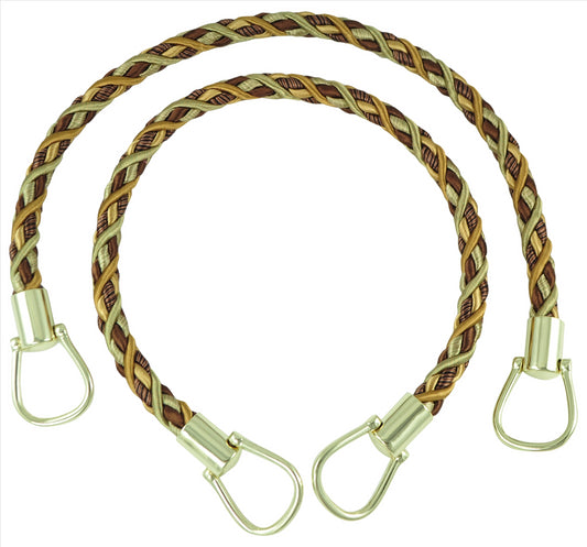 Pair of Elegant BROWN GOLD Curtain & Drapery Rope Tiebacks, 18 inch Long, Approx. 1/2 inch Thick, Style# BRTBM Color# GOLDEN CHESTNUT - 5207 - DecoPro