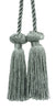 Exquisite Medium Grey Double-Tassel Chair Tie / 3 1/2 inch Tassel / 13 inch Spread (embrace) / 1/4 inch Cord / Style# CCT / Color: P05