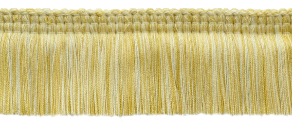 Empress Collection Luxuriant 2 inch Brush Fringe Trim / Vanilla, Yellow Peach, Champaigne / Style#: 0200EMPB, Color: Sunglow - W94 / Sold by the Yard
