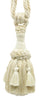 Set of 4 / Vanilla, Natural, Light Ivory Decorative Tassel Tieback / 6 inch Tassel, 30 inch Spread (embrace) / Style# TBEMP6 Color: Pearl - W13