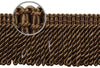 18 Yard Package / 3 inch Long Hot Chocolate Bullion Fringe Trim with Decorative Gimp Design / Basic Trim Collection / Style# BFS3-WVN (22042) Color: Sable Brown - E29