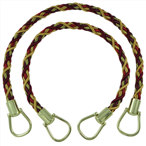 Pair of Elegant WINE GOLD Curtain & Drapery Rope Tiebacks, 18 inch Long, Approx. 1/2 inch Thick, Style# BRTBM Color# AUTUMN LEAVES - 5716