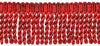 5 Yard Value Pack / 3 Inch Long / Cherry Red Knitted Bullion Fringe Trim / Style# BFSCR3 / Color: E13 (15 Ft / 4.6 Meters)
