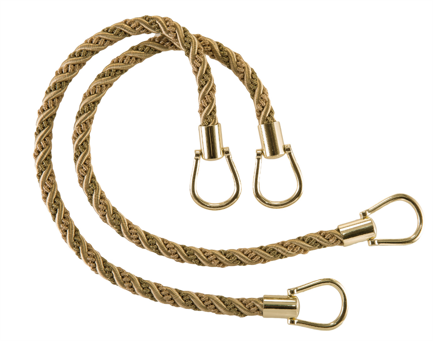 Pair of Elegant Olive Green, Champagne Curtain & Drapery Rope Tiebacks, 18 inch Long, Approx. 1/2 inch Thick, Style# IRTBM Color# SAGEGRASS - 4567 - DecoPro