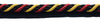 Large 3/8 inch Red, Black, Gold Basic Trim Cord With Sewing Lip / Style# 0038AXL / Color: Scarab - LX10 / Sold by The Yard