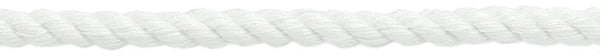 3/8 inch Large Optical White color Decorative cord / Basic Trim Collection / Style# 0038NL-CR Color: First Snow - A1 / Sold by the Yard
