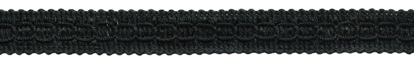 24 Yard Package / 7/8 inch Graceful Black Gimp Braid / Style# 0078SGC Color: Midnight's Embrace - K9 (72 Ft / 21.9M) - DecoPro