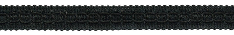 24 Yard Package / 7/8 inch Graceful Black Gimp Braid / Style# 0078SGC Color: Midnight's Embrace - K9 (72 Ft / 21.9M)