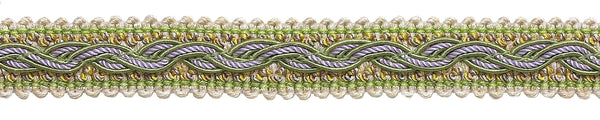 Lilac Gold Baroque Collection Gimp Braid 7/8 inch Style# 0078BG Color: WINTER LILAC - 8426 (Sold by The Yard)
