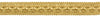 Vintage 1 Inch (2.5cm) Wide Gimp Braid Trim / Style# 0100SG / Color: Gold - 50 / Sold by the Yard
