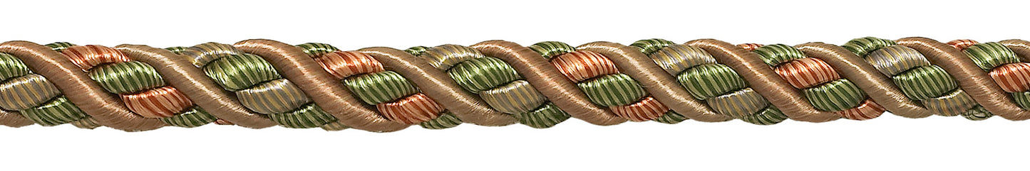 Pair of Elegant Light Bronze, Olive Green, Terracotta 6 Ply Curtain & Drapery Rope Tiebacks, 18 inch Long, Approx. 1/2 inch Thick, Style# BRTBM Color# CHAPARRAL - 5615 - DecoPro