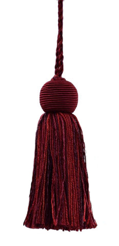 Decorative 4 inch Tassel / Maroon, Black Cherry, Chinese Red / Veranda Collection / Style# VTS / Color: Merlot - VNT12, Sold Individually