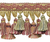 5 Yard Value Pack of Cherry Red, Beige, Green 3 3/4 inch Imperial II Tassel Fringe Style# TFI2 Color: BERRY PATCH - 4260 (12 Ft.)
