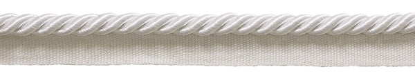 Medium 5/16 inch Basic Trim Lip Cord (White), Sold by The Yard , Style# 0516S Color: WHITE - A1