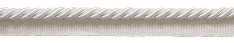 Medium 5/16 inch Basic Trim Lip Cord (White), Sold by The Yard , Style# 0516S Color: WHITE - A1