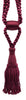 Burgundy Decorative Tassel Tiebacks / 5 1/2 inch Tassel Length / 24 inch Spread (embrace) / STYLE#: TBC055-SPR24 (8362) / COLOR: Red Wine - E10