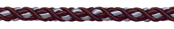 27 Yard Package of Large Brown, Light Blue Baroque Collection 7/16 inch Decorative Cord Without Lip Style# 716BNL Color: MOCHA ICE - 24B (25 Meters / 81 Ft.)