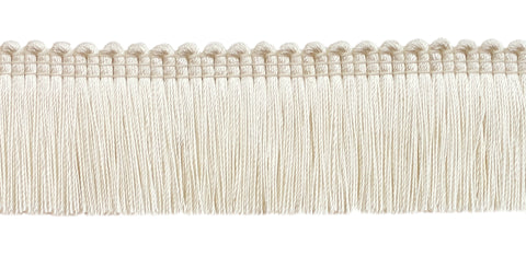 Ivory, 1 1/2 inch Basic TrimÂ Brush Fringe Style# 0150SB Color: Ecru / Cream - A2 (Sold by The Yard)