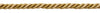 Medium Two Tone Gold Baroque Collection 5/16 inch Decorative Cord Without Lip Style# 516BNL Color: GOLD MEDLEY - 8633 (Sold by The Yard)