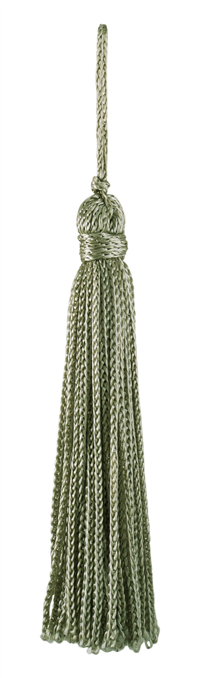 Set of 10 Avocado Green Chainette Tassel, 4 Inch Long with 1 Inch Loop, Basic Trim Collection Style# RT04 Color: G15 - DecoPro