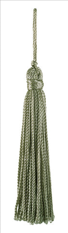 Set of 10 Avocado Green Chainette Tassel, 4 Inch Long with 1 Inch Loop, Basic Trim Collection Style# RT04 Color: G15