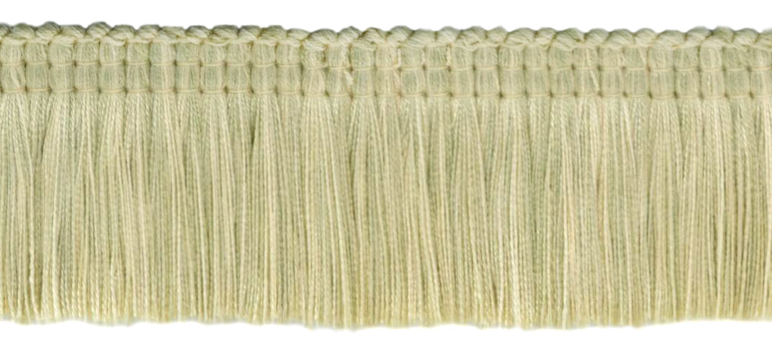 Empress Collection Luxuriant 2 inch Brush Fringe Trim / Oatmeal, Pebble, Kasha / Style#: 0200EMPB, Color: Frost - W119 / Sold by the Yard - DecoPro