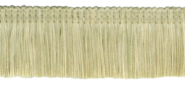 Empress Collection Luxuriant 2 inch Brush Fringe Trim / Oatmeal, Pebble, Kasha / Style#: 0200EMPB, Color: Frost - W119 / Sold by the Yard