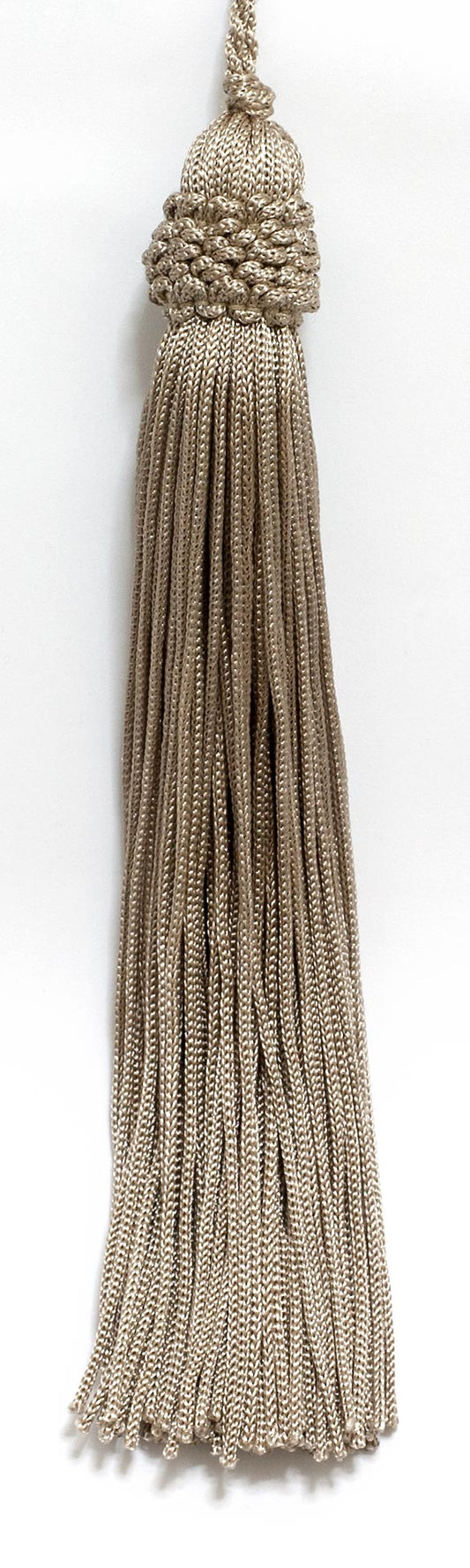 Set of 10 Beige Crown Head Chainette Tassel, 5.5 Inch Long with 1 Inch Loop, Basic Trim Collection Style# CT055 Color: Grain - A5 - DecoPro