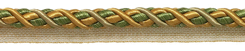 27 Yard Package of Large Olive Gold Baroque Collection 7/16 inch Cord with Lip Style# 0716BL Color: GOLDEN OLIVE - 1755 (25 Meters / 81 Ft.)