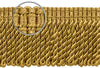 18 Yard Package / 3 inch Long Gold Bullion Fringe Trim with Decorative Gimp Design / Basic Trim Collection / Style# BFS3-WVN (22042) Color: C4