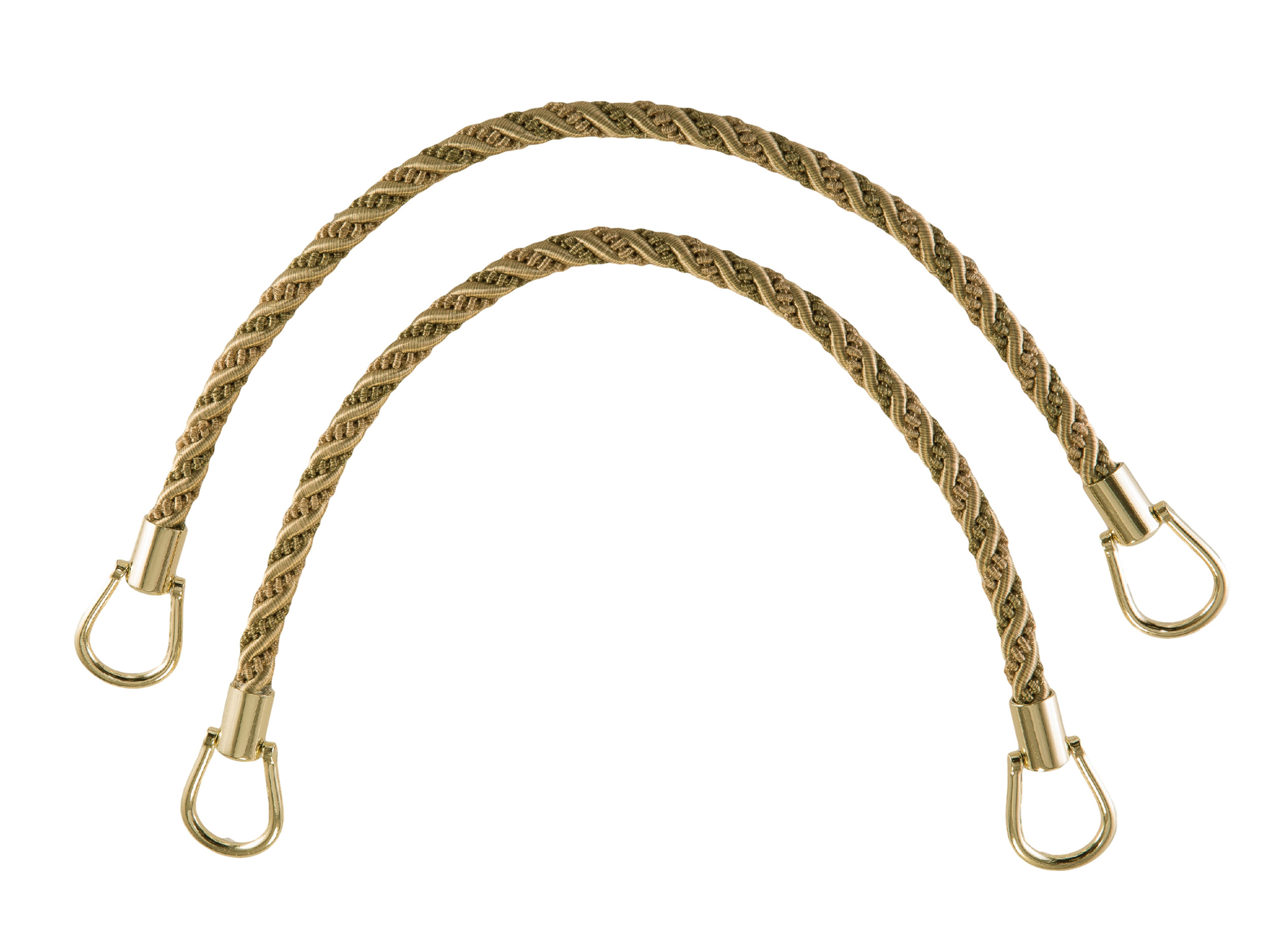 Pair of Elegant Olive Green, Champagne Curtain & Drapery Rope Tiebacks, 18 inch Long, Approx. 1/2 inch Thick, Style# IRTBM Color# SAGEGRASS - 4567 - DecoPro