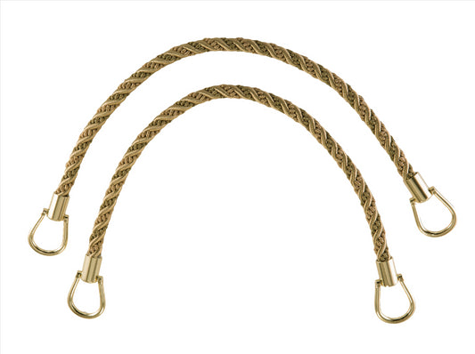 Pair of Elegant Olive Green, Champagne Curtain & Drapery Rope Tiebacks, 18 inch Long, Approx. 1/2 inch Thick, Style# IRTBM Color# SAGEGRASS - 4567 - DecoPro